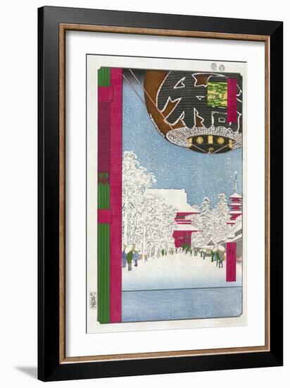 Kinryuzan Temple at Asakusa (One Hundred Famous Views of Ed), 1856-1858-Utagawa Hiroshige-Framed Giclee Print