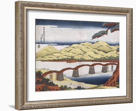 Kintai Bridge at Iwokuni in Suo Province-Keisai Eisen-Framed Giclee Print