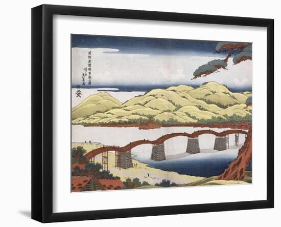 Kintai Bridge at Iwokuni in Suo Province-Keisai Eisen-Framed Giclee Print