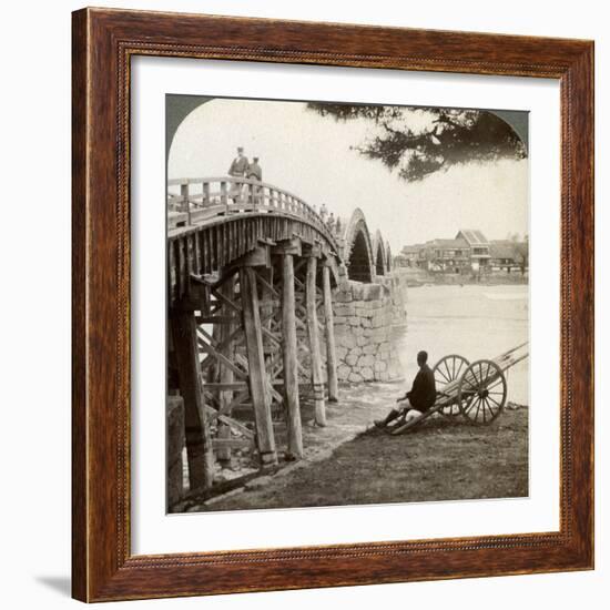 Kintai Bridge over the Nishiki River at Iwakuni, Looking North, Japan, 1904-Underwood & Underwood-Framed Photographic Print