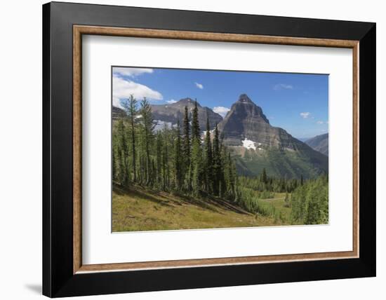 Kintla and Kinnerly Peak, Glacier National Park, Montana.-Alan Majchrowicz-Framed Photographic Print