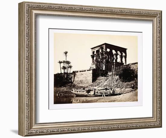 Kiosk of Trajan and Early Nice Cruise Boat-Francis Frith-Framed Photographic Print