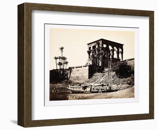 Kiosk of Trajan and Early Nice Cruise Boat-Francis Frith-Framed Photographic Print