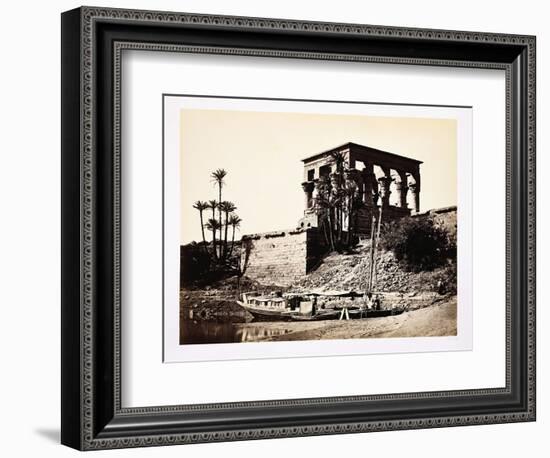 Kiosk of Trajan and Early Nice Cruise Boat-Francis Frith-Framed Photographic Print