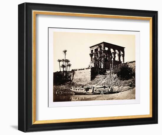 Kiosk of Trajan and Early Nice Cruise Boat-Francis Frith-Framed Photographic Print