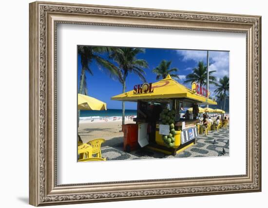 Kiosk on Ipanema, Rio de Janeiro-George Oze-Framed Photographic Print