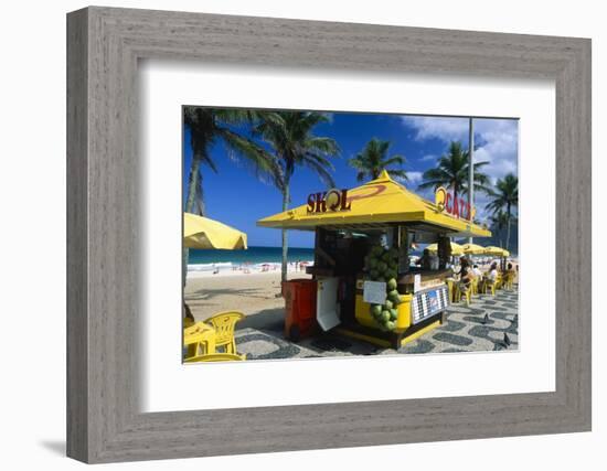 Kiosk on Ipanema, Rio de Janeiro-George Oze-Framed Photographic Print