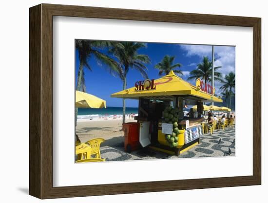 Kiosk on Ipanema, Rio de Janeiro-George Oze-Framed Photographic Print