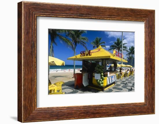 Kiosk on Ipanema, Rio de Janeiro-George Oze-Framed Photographic Print