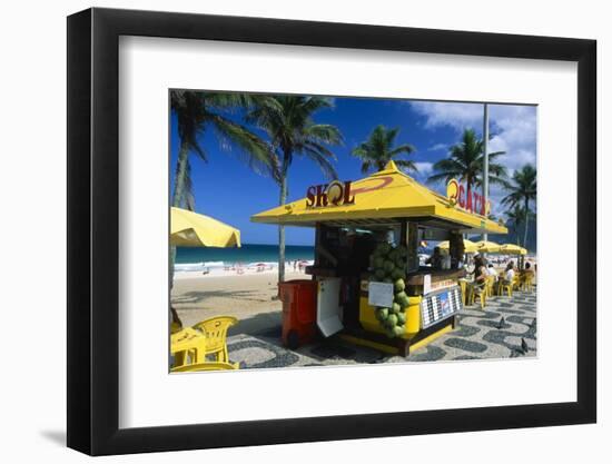 Kiosk on Ipanema, Rio de Janeiro-George Oze-Framed Photographic Print