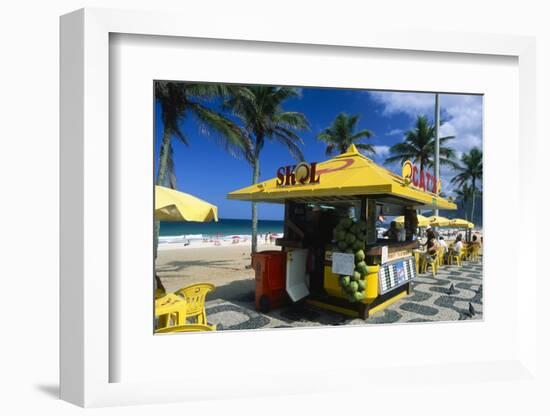 Kiosk on Ipanema, Rio de Janeiro-George Oze-Framed Photographic Print