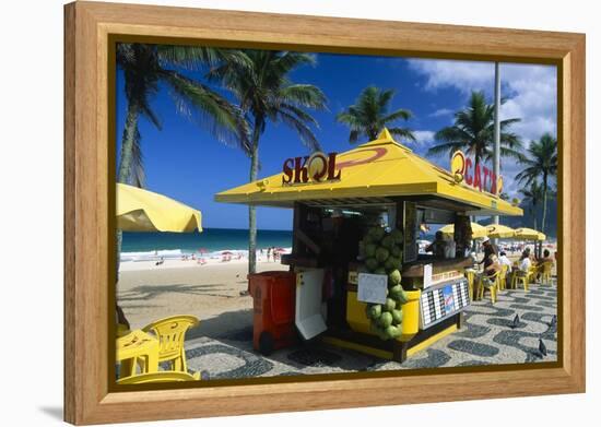 Kiosk on Ipanema, Rio de Janeiro-George Oze-Framed Premier Image Canvas