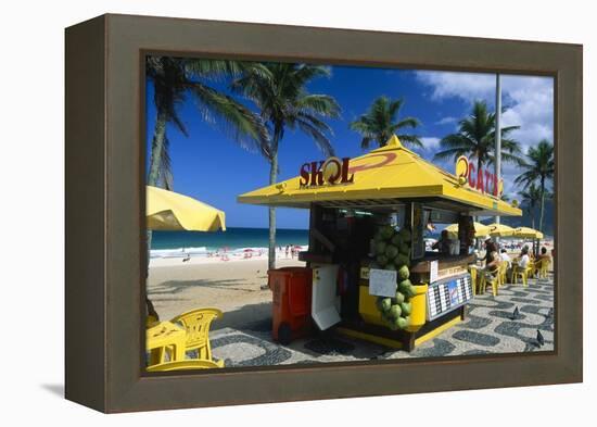 Kiosk on Ipanema, Rio de Janeiro-George Oze-Framed Premier Image Canvas