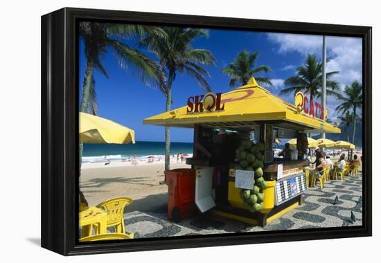 Kiosk on Ipanema, Rio de Janeiro-George Oze-Framed Premier Image Canvas