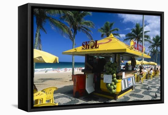 Kiosk on Ipanema, Rio de Janeiro-George Oze-Framed Premier Image Canvas