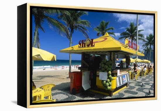 Kiosk on Ipanema, Rio de Janeiro-George Oze-Framed Premier Image Canvas