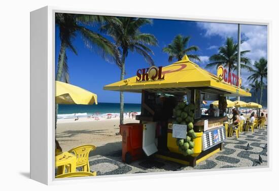 Kiosk on Ipanema, Rio de Janeiro-George Oze-Framed Premier Image Canvas