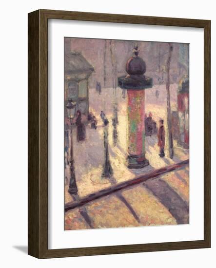 Kiosk on the Boulevard Clichy, 1886-7-Louis Anquetin-Framed Giclee Print