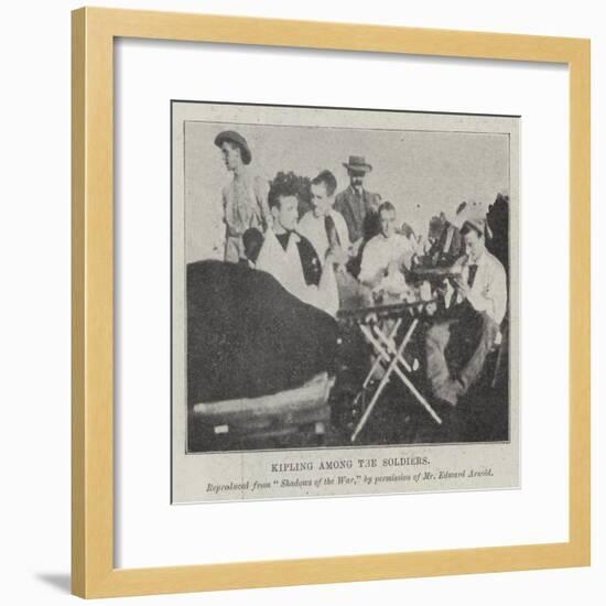 Kipling Among the Soldiers-null-Framed Giclee Print