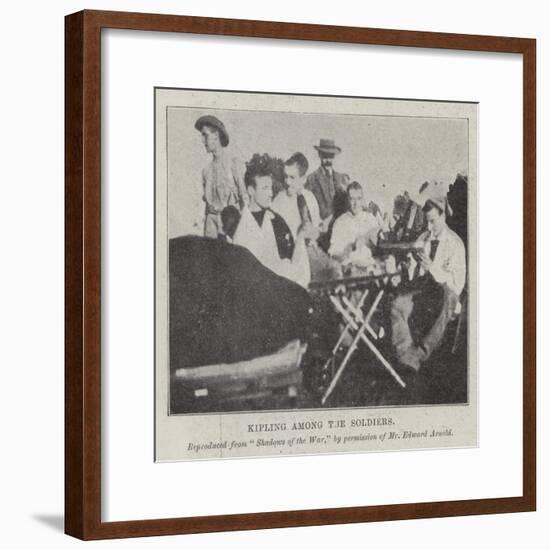 Kipling Among the Soldiers-null-Framed Giclee Print