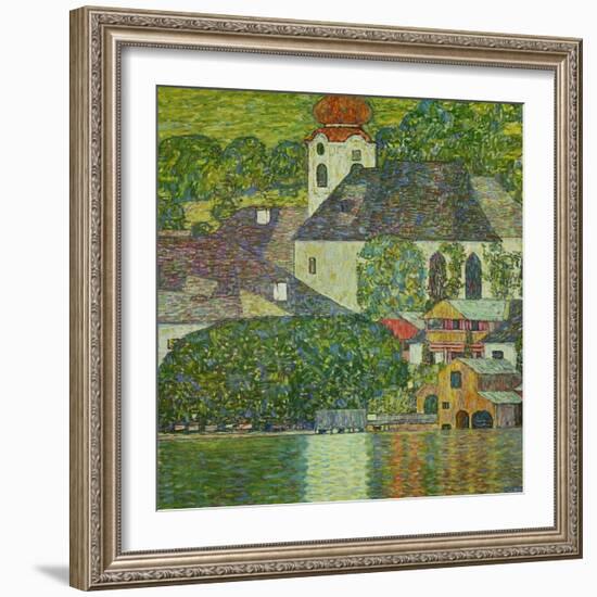 Kirche in Unterach Am Attersee, Church in Unterach on Attersee-Gustav Klimt-Framed Giclee Print