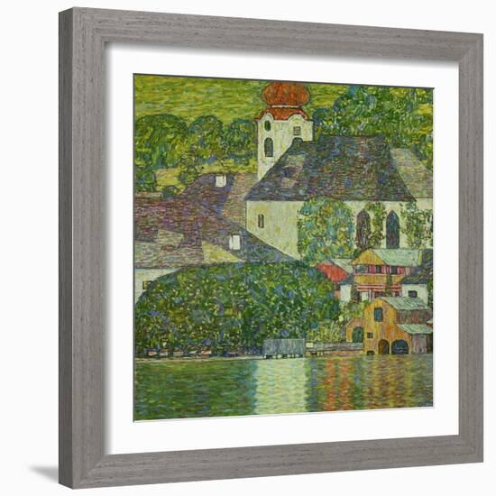 Kirche in Unterach Am Attersee, Church in Unterach on Attersee-Gustav Klimt-Framed Giclee Print