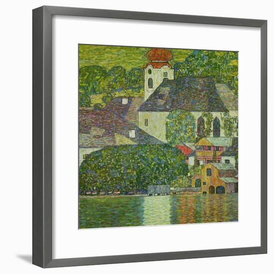 Kirche in Unterach Am Attersee, Church in Unterach on Attersee-Gustav Klimt-Framed Giclee Print