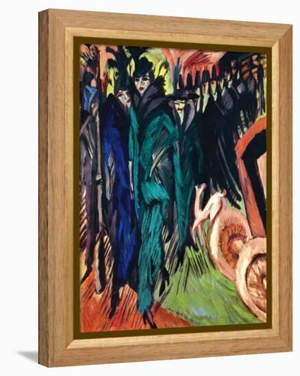 Kirchner: Street Scene-Ernst Ludwig Kirchner-Framed Premier Image Canvas