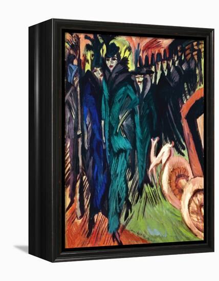 Kirchner: Street Scene-Ernst Ludwig Kirchner-Framed Premier Image Canvas