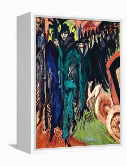 Kirchner: Street Scene-Ernst Ludwig Kirchner-Framed Premier Image Canvas