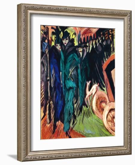 Kirchner: Street Scene-Ernst Ludwig Kirchner-Framed Giclee Print