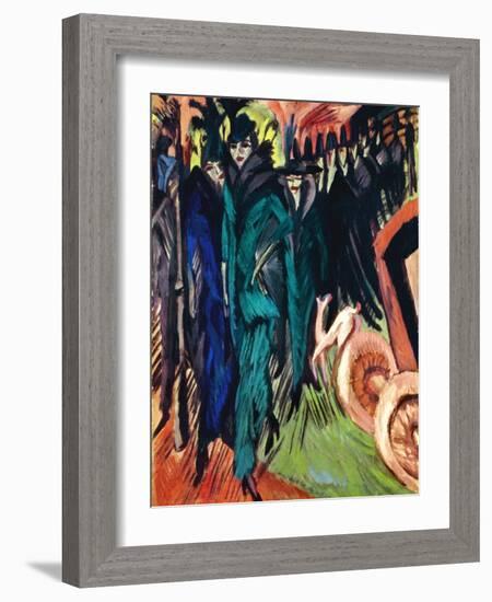 Kirchner: Street Scene-Ernst Ludwig Kirchner-Framed Giclee Print