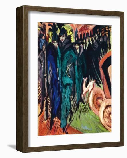 Kirchner: Street Scene-Ernst Ludwig Kirchner-Framed Giclee Print