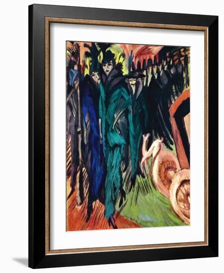 Kirchner: Street Scene-Ernst Ludwig Kirchner-Framed Giclee Print