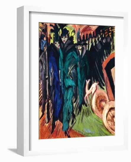 Kirchner: Street Scene-Ernst Ludwig Kirchner-Framed Giclee Print