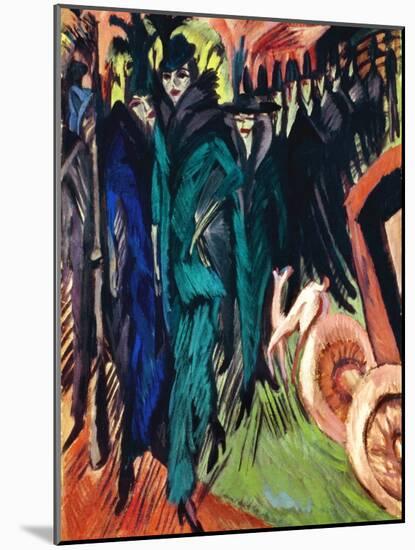 Kirchner: Street Scene-Ernst Ludwig Kirchner-Mounted Giclee Print