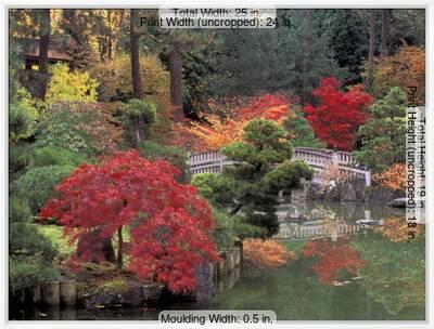 Kiri Pond And Bridge In A Japanese Garden Spokane Washington