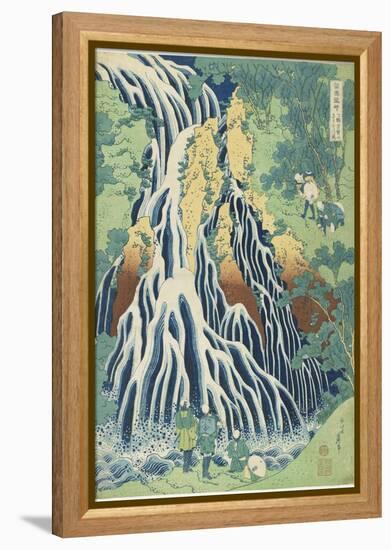 Kirifuri Falls Near Mount Kurokami in Shimotsuke Province, C. 1833-Katsushika Hokusai-Framed Premier Image Canvas