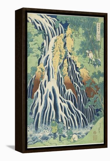 Kirifuri Falls Near Mount Kurokami in Shimotsuke Province, C. 1833-Katsushika Hokusai-Framed Premier Image Canvas