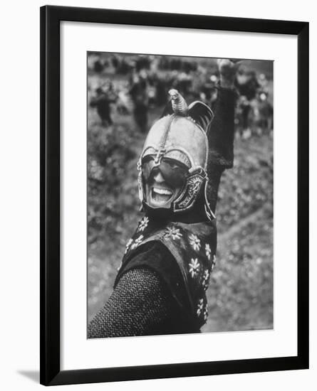 Kirk Douglas Acting in the The Vikings-Howard Sochurek-Framed Premium Photographic Print