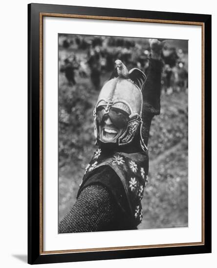 Kirk Douglas Acting in the The Vikings-Howard Sochurek-Framed Premium Photographic Print