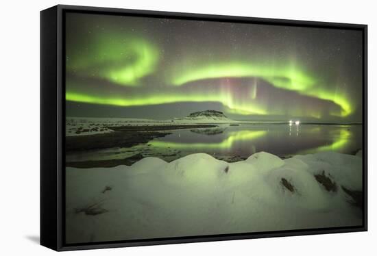 Kirkjufell Aurora II-Philippe Manguin-Framed Stretched Canvas