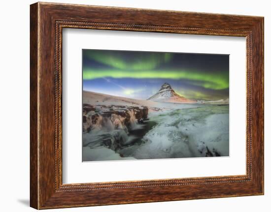 Kirkjufell Aurora III-Philippe Manguin-Framed Photographic Print