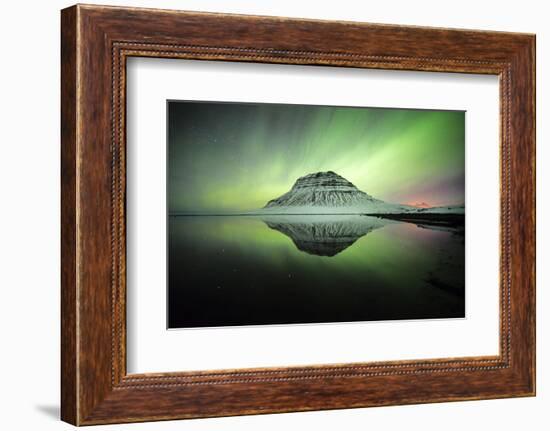 Kirkjufell Aurora IV-Philippe Manguin-Framed Photographic Print