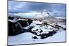 Kirkjufell (Church Mountain) Covered in Snow with a Frozen River and Waterfall in the Foreground-Lee Frost-Mounted Photographic Print