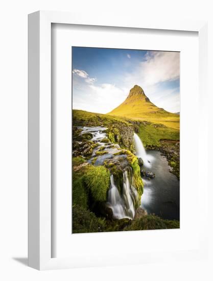 Kirkjufell Mountain, Snaefellsnes Peninsula, Iceland. Landscape with Waterfalls-Francesco Riccardo Iacomino-Framed Photographic Print