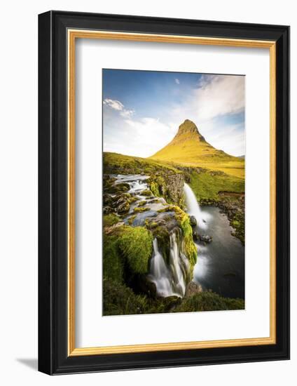 Kirkjufell Mountain, Snaefellsnes Peninsula, Iceland. Landscape with Waterfalls-Francesco Riccardo Iacomino-Framed Photographic Print