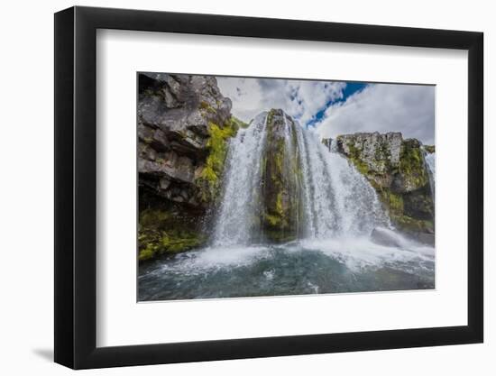 Kirkjufellsfoss Waterfalls, (Church Mountain Falls) Grundarfjordur, Snaefellsnes Peninsula, Iceland-null-Framed Photographic Print