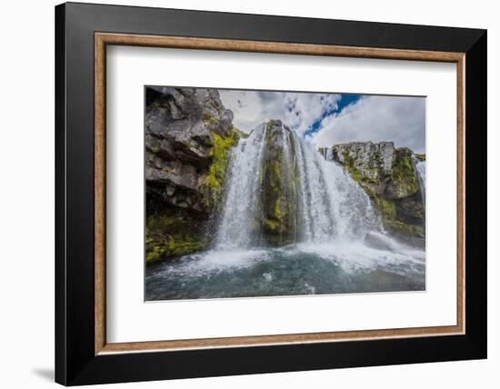 Kirkjufellsfoss Waterfalls, (Church Mountain Falls) Grundarfjordur, Snaefellsnes Peninsula, Iceland-null-Framed Photographic Print