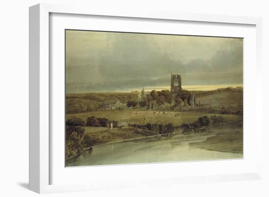 Kirkstall Abbey, Yorkshire, 18th Century-Thomas Girtin-Framed Giclee Print